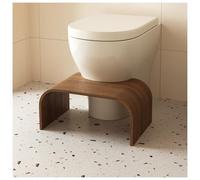 Wooden Step Stool, Wood Portable Bathroom Helper, Poop Stool, Stepladder Toilet Steps, Single Footstool Posture Aid (Walnut)