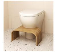 Wooden Step Stool, Wood Portable Bathroom Helper, Poop Stool, Stepladder Toilet Steps, Single Footstool Posture Aid (Oak)