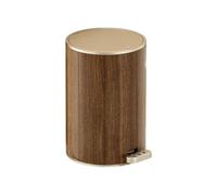 Wooden Step Trash Can with Pedal, 12L Capacity, Stylish for Living Room, Home, Laundry - Durable and Convenient Waste Bin for Modern Interiors