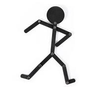 Wooden Stickman Toy With Moving Limbs Educational Puzzle Game for Kids Preschool Learning Activity Wooden Stick Man Toy with 10 or 24 Cards (Black Stickman)