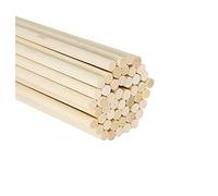 Wooden Sticks, 50 Packs Round Wooden Dowel Rods Craft Sticks for Craft Projects, 30cmx5mm Dowel Rods Craft Long Wood Sticks for DIY Woodworking, Building Model, Home Garden Decoration