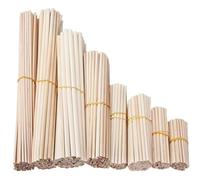 Wooden Sticks Macrame Dowel, Wooden Dowel Rods Craft Sticks Pack of 10-50 Pcs 3.0-8mm x 10-30cm(25pcs 5mmx200mm)