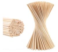 Wooden Sticks, Wooden Dowels, 12 Inch Round Dowel, 200 Natural Wooden Sticks for Craft for DIY Projects, Model Making, Home Decoration, Photo Booth Props and Handicrafts