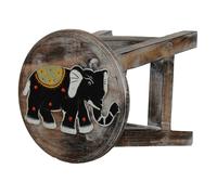 Wooden Stool Children Stool Seat Footstool Solid Wood Chair Animal Brown