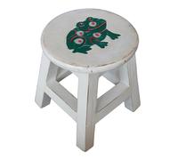 Wooden Stool Children Stool Seat Footstool Solid Wood Chair Animal White