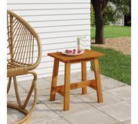 Wooden Stool Solid Acacia Wood Natural Oil Finish 45x29x45cm Rustic Seat forBath