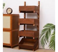 Wooden Storage Baskets - Removable Organizer for Kitchen, Bathroom, and Living Room, Efficient Home Storage Solution