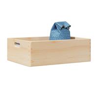 Wooden storage box 40x30x13cm Natural Pine Unfinished Hinged Lid Keepsakes 10L.