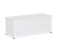 Wooden Storage Box Clothes Toy Chest Bench Seat Ottoman Bedding Blanket Trunk Container with Lid - White