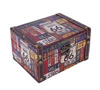 Wooden Storage Box, Household Gift Box Antique Treasure Chest Memory Keepsake Boxes Trinket Organization for Documents Jewelry Bracelet Earrings Necklace Collectors Hobbyists(2208A-05-66 Highway)