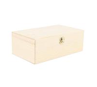 Wooden Storage Box Log Color Scotch Pine Rectangular Flip Solid Wood Gift Box Handmade Craft Jewelry Case