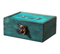 Wooden Storage Box With Lock Tea Jewelry Accessories Display Designed Functional And Aesthetic Integration(A)