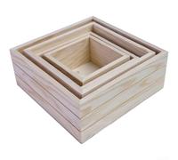 Wooden Storage Box with Minimal Design Language Suitable for Modern Homes Seeking Practical Solutions (4PCS)