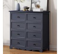 Wooden Storage Cabinet with Metal Handles, 8-Drawer Dresser Organizer for Bedroom, Hallway, Nursery, Closet
