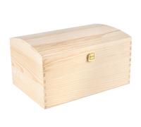 Wooden Storage Chest Trunk with Lid | 4 Sizes | 3 Colours | Keepsake Treasure