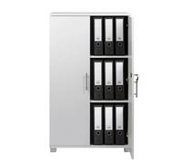 Wooden Storage Cupboard Bookcase Filing Cabinet 2 Door Locking 120Cm