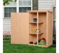 Wooden Storage Shed Wood Garden Tool Cabinet Free Standing