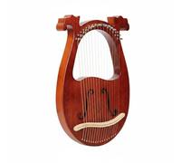 Wooden String Instrument Portable Hand Harp Lap Harp Build Spruce Soundboard Portable Form Suitable for Beginners Learning Folk Tunes Outdoor Music, size to 2, Box Flower Coffee