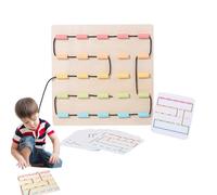 Wooden Stringing Toy - Color Lacing Game, Preschool Learning Activity, Fine Motor Skill Trainer | Educational Play Tool For Girls Boys Hand Eye Coordination Early Childhood Practice Daily Fun Set