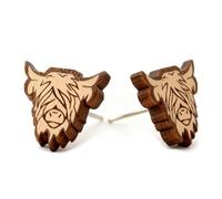 Wooden Stud Earrings for Women,Bigfoot Softball Tennis Penguin Turtle Bee Dog Cat Cow Duck Santa Sloth Hippo Daisy Dolphin Cute Vintage Hypoallergenic Wood Studs Jewelry Gifts for Women, Wood, No