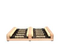 Wooden Sturdy Boot Cleaner in Black Fallen Fruits Brown One Size