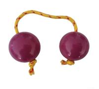 Wooden Style Sand Ball Shaker 5cm Adjustable Rope(Purple)