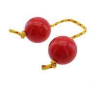 Wooden-Style Sand Ball Shaker 5cm Handheld Rhythm Tool(Red)