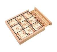 Wooden Sudoku Game Board Sudoku Chess Toy Puzzles Desktop Game for Kids Gift Black 22.5x22.5x3.3 cm