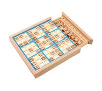 Wooden Sudoku Game Board Sudoku Chess Toy Puzzles Desktop Game for Kids Gift Blue 22.5x22.5x3.3 cm