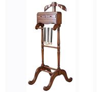 Wooden Suit Rack with 2 Drawers Pant Hanger Shoe Shelf for Bathroom Office Bedroom - Stylish and Functional Storage Solution for Clothes and Accessories