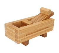 Wooden Sushi Press Mold, Rectangular Rice Mold Box for DIY Sushi Making, Odorless Portable Sushi Mold with 3 Accessories for Home and Restaurant Use