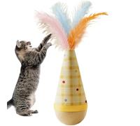 Wooden Swing Ball for Cats & - Interactive Intelligence Toy for Enrichment | Natural Hunting Toy for Hitting, Licking, Moving, Perfect as a Gift for Young Cats