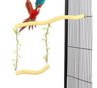 Wooden Swing for Birds - Interactive Perch Toy | - and Chew Accessories for Signs, Bats, Inseparable, Supplies for Small Animals
