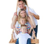 Wooden swing seat for adults, Morwealth Garden tree swing 55 x19.5 x3cm, load capacity: 160KG, children's swing with adjustable hemp rope for indoor and outdoor use Extra board swing