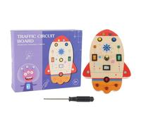 Wooden Switch Light Game Circuit Board Sensory Toy Early Learning Educational Toy for Children