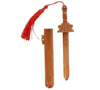 Wooden Sword 7.1 Inch Hand-Carved Chinese Peach Wood Kids Sword with Tassel Decorative Toy Sword for Office and Home Decoration Wood Sword Toy Swords Sword