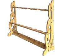 Wooden sword stand, Flooring Katana stand for samurai swords and martial arts weapons, Stable presentation base with space for 2 to 8 blades, Elegant weapon holder for wall decoration
