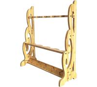 Wooden sword stand, Flooring Katana stand for samurai swords and martial arts weapons, Stable presentation base with space for 2 to 8 blades, Elegant weapon holder for wall decoration
