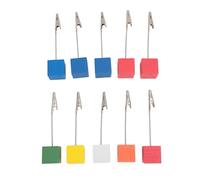 Wooden Table Number Holder Photo Stand with Clip for Memo Note Card 10Pcs