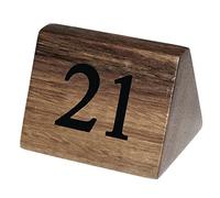 Wooden Table Number Signs Nos 21-30 Decoration Restaurant Wood 10pc