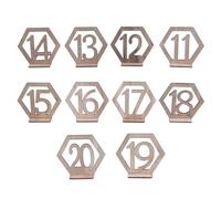 Wooden Table Numbers Number Holder Base Hexagon 20pcs with Wedding