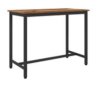 Wooden Table Old Wood 100x50cm Engineered Wood Top Steel Frame Height Adjustable