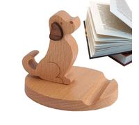 Wooden Table Phone Holder - 18 Cm Creative Cell Tablet Stand, Natural Wood Support | Hands Free Device Display For Home School Travel Hotel Patio Office Desk Reading Video Calls