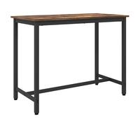 vidaXL Table Smoked Oak 100 x 50 x 76.5 cm Engineered Wood and Steel