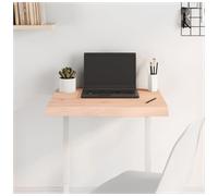 Wooden Table Top Solid Oak 60x50x6cm Untreated Natural Live Edge One Side Unique