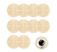 Wooden Tabletop Protection - Geometric Pattern, Set Coasters, Non-slip Mats For Drinks, Absorbent Natural Wood Coasters, Decorative Table Top Protectors | For Bar House