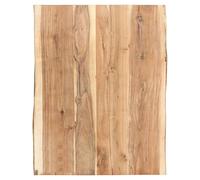 Wooden Tabletop Solid Acacia Live Edge 80x60x3.8cm Natural Grain Lacquered Thick