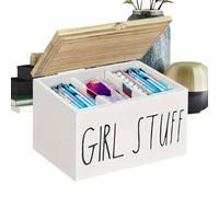 Wooden Tampon Box - Practical Storage, Durable Hygiene Towel Box, Elegant Bathroom Accessory, Household Organization, Versatile Toilet Organizer | Female Vanity