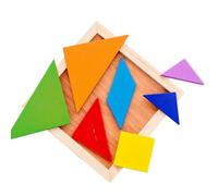 Wooden Tangram Puzzle for Kids 3+ Years Old, Colorful Brain Teaser Puzzles, Educational Brain Puzzles for Spatial Reasoning, Cognitive Challenges for Families and Classrooms