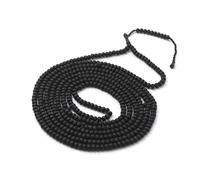 Wooden Tasbih 500 Matt Black Olivewood Beads with Counter - Length 125 cm - Beads 5 x 7 mm - Ideal for Meditation and Prayer Tijaniyya Rosary